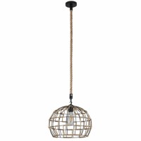 Distribuidor - Lâmpadas Diversas | Colgantes Rustica | COLGANTE YUTE 1XE27 CUERDA REGX35X35 CM Ref: 120893215